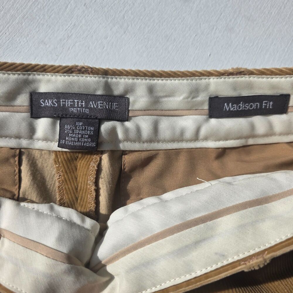 Vintage 90s Corduroy Jeans Saks Fifth Avenue 10P, Wide Leg, Pockets, EUC Y2K - Picture 8 of 15